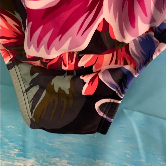 Kona Sol Floral One Piece Swimsuit Medium #AA044 - Picture 5 of 9